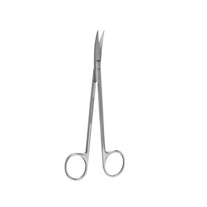 Instruments dentaires chirurgicaux incurvés Ciseaux à tissus gingivaux en acier inoxydable avec pince manuelle Matière plastique - Product Image 4