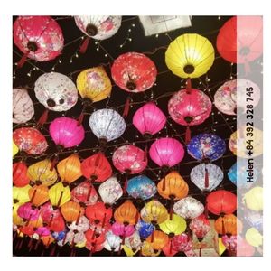 2025 Linterna de seda Hoi An superventas de Vietnam, venta al por mayor, linterna de seda tradicional de la suerte, etiqueta personalizada y forma - Product Image 3