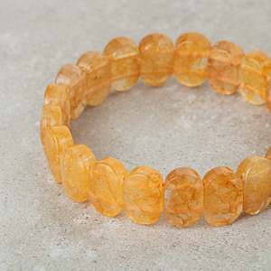 <b>Citrine</b> Natural Stone Wide Cut <b>Bracelet</b> - Product Image 3