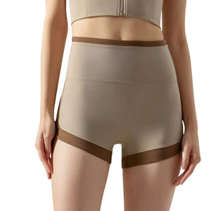 Women's High Waist Three-Point <b>3</b>/<b>4</b> Slip <b>Shorts</b> Casual Hip Lift Color-Blocked Sports Leggings Hot Knitted for Outdoor Wear - Product Image 2