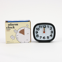 Réveil à quartz analogique classique avec logo personnalisé horloge de table à piles bon marché pour chambre sommeil du matin formateur fournitures scolaires de bureau