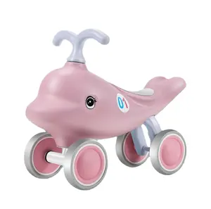 Outdoor play child ride on car balance Dolphin shape car toy 3 wheels baby push mini balance car ride at wholesale