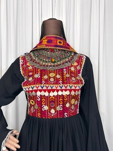 2025 Nueva colección 100% alta calidad colores personalizados Afghan Kuchi mujeres vestidos Casual fiesta desgaste encaje decoración botón lavable - Product Image 2