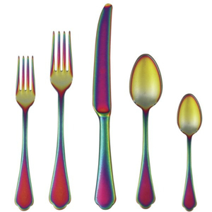 Résistant à la rouille en gros Restaurant argenterie métal couverts en acier inoxydable couteau fourchette cuillère noir Halloween fête couverts ensemble - Product Image 2