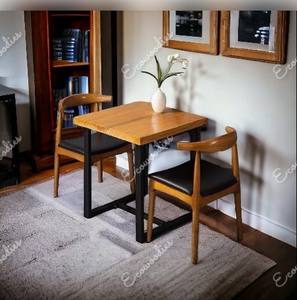 Elegante belleza marrón Silla de bambú comodidad juego de comedor de bambú hecho a mano acento sillas de comedor y mesa decoración del hogar Juego de mesa de comedor - Product Image 2