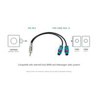 Automotive FM-Antennenadapterkabel YJH-AD039 DIN-Stecker auf Doppel-Fakra-Stecker Koaxial-Radiosignalkabel