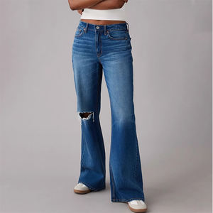 กางเกงยีนส์ทรงตรงผู้ชายแบบสั่งทำพิเศษสำหรับฤดูหนาว เนื้อผ้าเดนิมน้ำหนักเบา คุณภาพสูง ระบายอากาศได้ดี สไตล์ลำลอง - Product Image 2