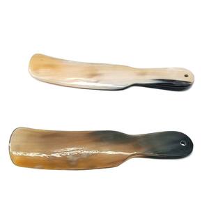 Chausse-pied en buffle d'eau véritable avec support en cuir indien durable, long manche court en bois métallique pour un usage domestique - Product Image 3