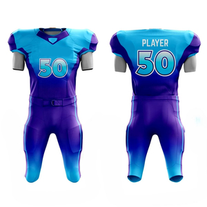 Uniforme de Fútbol Americano de Diseño Superior, Talla Grande, Transpirable, con Logotipo Personalizado por Sublimación, Manga Corta de Verano, Secado Rápido - Product Image 1