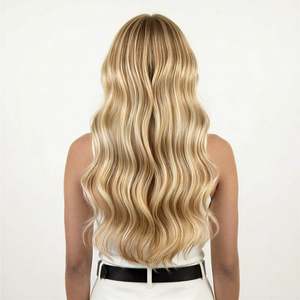 ผมต่อแบบ I-Tip เกรด 12A Remy ของรัสเซีย แบบตรง สีบรอนซ์ผสมสีบลอนด์แพลตตินั่ม # 27/60 - Product Image 4