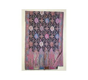 Kashmiri Crewel Thêu Tinh Khiết Len Khăn Choàng Cho Phụ Nữ Tay Twist Thắt Nút Thiết Kế Lụa Mùa Đông Pashmina Trên Bán - Product Image 1