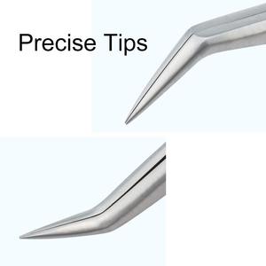 Pince à épiler d'extension de cils en titane de marque privée avec emballage en tube - Product Image 3