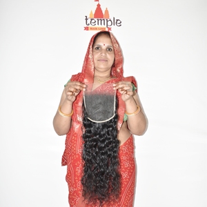 Extensions de cheveux humains naturels indiens 100% Deep Wave, non colorés, non traités, avec closure HD 6*6, double trame fabriquée à la machine. - Product Image 3