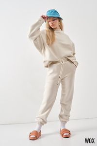 Survêtement deux pièces en coton 100% surdimensionné pour l'hiver 2023, taille plus, avec pantalon de jogging à revers brossé, sweat-shirt à grammage élevé, article personnalisé OEM - Product Image 3