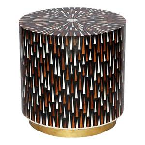 MEUBLES EN INSTALLATION D'OS TRADITION ARTISANAT tradition personnalisée et florale Table de chevet Armoire Incrustation d'os Salon de l'Inde - Product Image 5