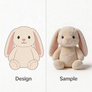 Beige Plush Rabbit Toy Soft Stuffed Animal Bunny for Easter Gift Baby Shower Birthday <strong>Nursery</strong> <strong>D&eacute;cor</strong> Home Accent 11.8 Inch - Product Image 1