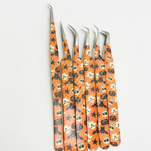 ชุดแหนบต่อขนตาสแตนเลสแบบมืออาชีพเคลือบด้วยกระดาษปลายเรียบ - Product Image 1