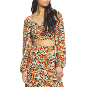 Vero Moda Top Corto Nero da Donna con Scollo a Cuore e Ricami in Pizzo, Taglia XL, Vestibilità Ampia, in Seta Chiffon Lavorata a Maglia per l'Autunno - Product Image 4