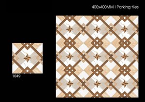 กระเบื้องที่จอดรถกลางแจ้งพอร์ซเลนขนาด400x400มม. พื้นผิวกันลื่นกระเบื้องปูพื้นดีไซน์ทันสมัย - Product Image 5