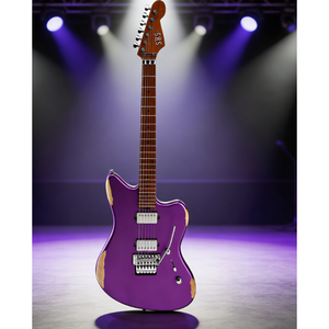 Guitarra Eléctrica Profesional SBS VS200 de 6 Cuerdas, Cuerpo Sólido de 3 Piezas de Aliso, Mástil de Arce Flameado Tostado, Auténtico Floyd Rose de Acero - Product Image 6