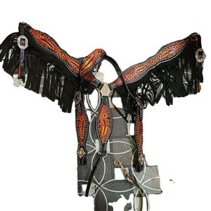 Bridon de tête western pour cheval avec décor floral, outillage artisanal, exportateurs indiens à prix de gros, prêt à être expédié, bridon de rodéo - Product Image 1