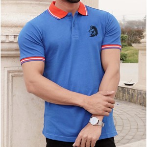 Camiseta Polo de Alta Calidad para Hombre, Tejida, Estampada, Manga Corta, Talla Grande, Cuello Alto Informal, Transpirable, de Algodón Ecológico - Product Image 3