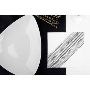 Tovaglioli Bianchi 48x48cm con Stampa Ibiza Nera, Bambutex Naturale, 300 Pezzi, B2B - Product Image 2