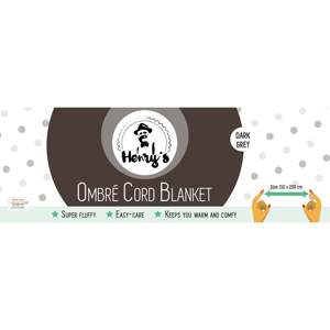 Couverture Raschel Henry's OMBR CORD 150x200cm Gris avec envers en Sherpa - Product Image 3