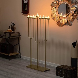 Thiết kế hiện đại hanukkah menorah chủ đặc biệt presentational mảnh 9 chi nhánh wireframe cho lễ hội Do Thái Tặng quà hanukkah - Product Image 1