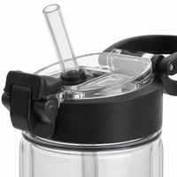 Bouteille d'eau à double paroi en PC 700 ml avec paille anti-fuite, tasse de sport CPC pour les voyages en plein air