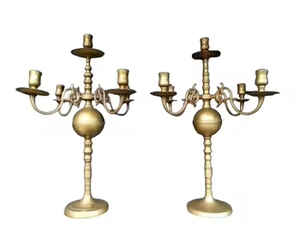 Portavelas de Metal dorado de alta calidad con acabado elegante, Material duradero, estilo iglesia, portavelas de Metal decorativo para mesa - Product Image 5