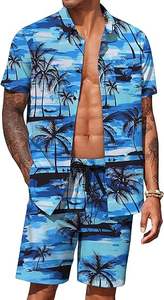 Wholesale <b>Hawaiian</b> Beach Shirt Full Printing Mens Two Piece Shirts and <b>Shorts</b> <b>Hawaiian</b> Shirt Men Summer Sets Casual <b>Shorts</b> Sets - Product Image 2