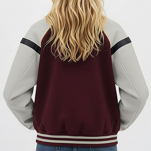 Vestes de survêtement en chenille brodée personnalisée de haute qualité avec logo en rivets 100% laine imperméable chaude confortable streetwear pour femmes - Product Image 2