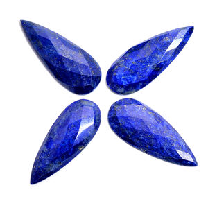 Piedra preciosa de lapislázuli Natural de alta calidad, 33x13mm, corte de pera, 12 Cts, ventas de Iroc, piedra suelta, azul, Afgani, lapislázuli, pera, cabina facetada - Product Image 3