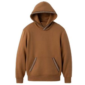 2025 gran oferta nueva llegada suéter bordado Sudadera con capucha estilo único transpirable invierno Color sólido polar 100% bolsillo de algodón - Product Image 2