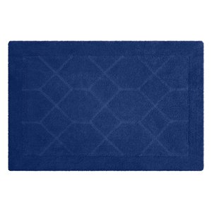 Tapis de bain bleu HEXAGON 90x60cm 18376 pour Quartz Blanc, accessoire de salle de bain élégant et durable - Product Image 1