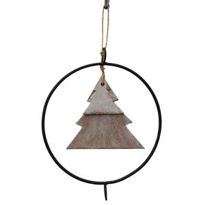 Décoration de noël Design moderne mur décoratif fer suspendu rond couleur or finition bougeoir à la main - Product Image 6