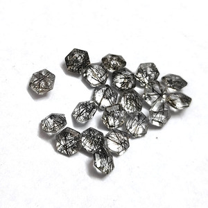 Cristal de cuarzo de rutilo negro, cristal hexagonal de 4x4, 0,28 CT - Product Image 5