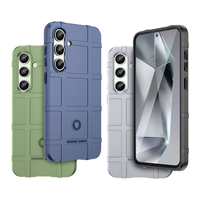 Coque arrière de protection antichoc en TPU souple avec boutons à pression, couleur unie, compatible multi-marques