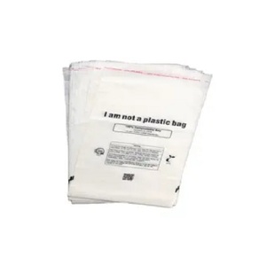 Wholesale 100% Eco-Friendly Custom Logo Striped Recycled PBAT Shopping Bags Made From Cornstarch Plastic Packaging - Product Image 2