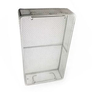 Plateau en acier inoxydable allemand avec couvercle 250x170x70mm pour le lavage et la stérilisation, panier durable pour usage médical - Product Image 3