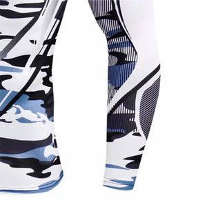 Manches longues hommes Rash Guard Compression à séchage rapide BJJ Rush Guard pour l'entraînement Sports protection solaire manches longues léger - Product Image 3