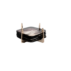 Juego de posavasos de mesa de cuerno de buey con bordes redondos rústicos hechos a mano posavasos decorativos de cuerno de búfalo para exhibición de mesa Premium - Product Image 4