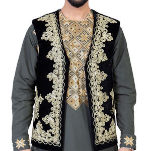 2025 Latest Arrival Customized Men's Afghan <b>Waistcoat</b> New Fashion Breathable Winter Outer Wear Embroidery Decoration Cheap Price - Product Image 3