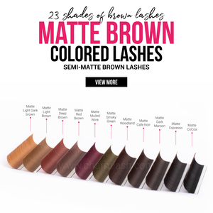 CharmLash CLRED Cils synthétiques longs naturels brun mat pour extensions de cils, vente en gros, marque privée - Product Image 2