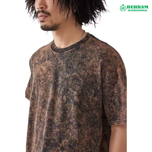 High Quality Summer Casual Blank Unisex Wide O Neck Short Sleeve Oversized Loose Fit Men 240gsm 100% Organic Cotton Printed - Product Image 3