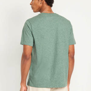 Camiseta de Verano de Alta Calidad 100% Algodón de Bambú con Logotipo Personalizado, Cuello Redondo, Lisa, Premium, para Hombre - Product Image 2