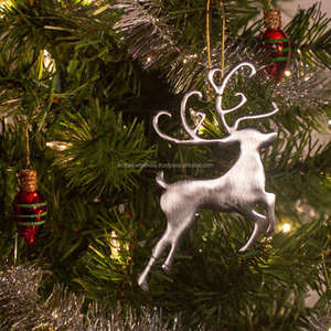 Pre-Lit <b>Christmas</b> Tree Ornaments in Aluminium with Mirror Polished Silver Finished Perfect for Festive Party Decorations - Product Image 6