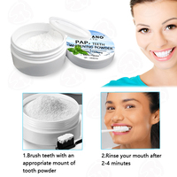 Coque naturelle, élimine les taches sur les dents, hygiène buccale, nettoyage, poudre de blanchiment des dents, avec Logo privé
