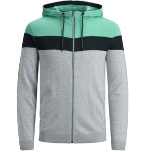 Nouveau sweat à capuche d'hiver à fermeture éclair de haute qualité pour hommes et tissu polaire en coton polyester 100% teint uni - Product Image 6